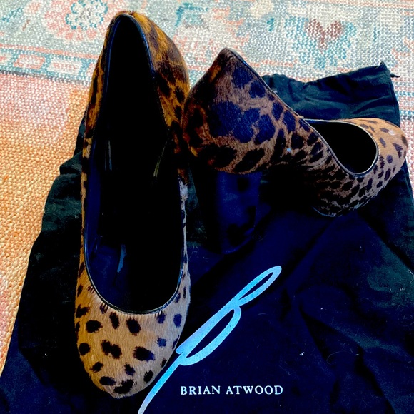 B Brian Atwood Leopard Ponyskin 5.5”  Heels - Picture 2 of 10